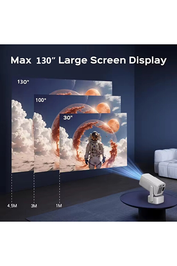 Mini Projector [Android 12.0] 200 ANSI Lumens with 5G WiFi and Bluetooth 5.1 - 2