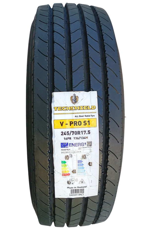 245/70 R17.5 136M 16PR VPRO S1 DÜZ M+S TECHSHIELD, 2025 TAYLAND ÜRETİM - 1