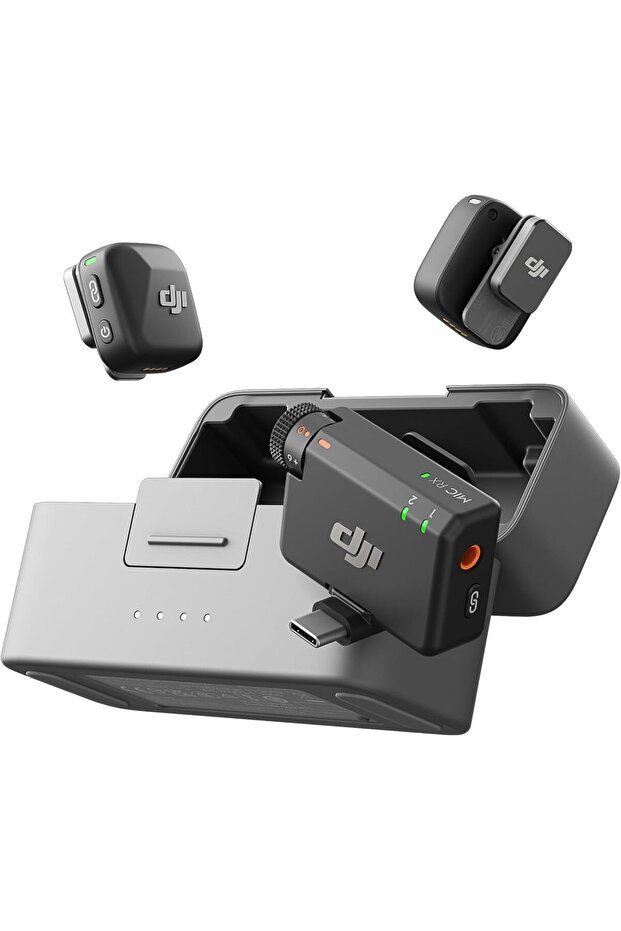 Mic Mini (2 TX + 1 RX + Charging Box), Ultra-Light, HQ Audio, 48 Hours Use, Noise Cancellation - 1
