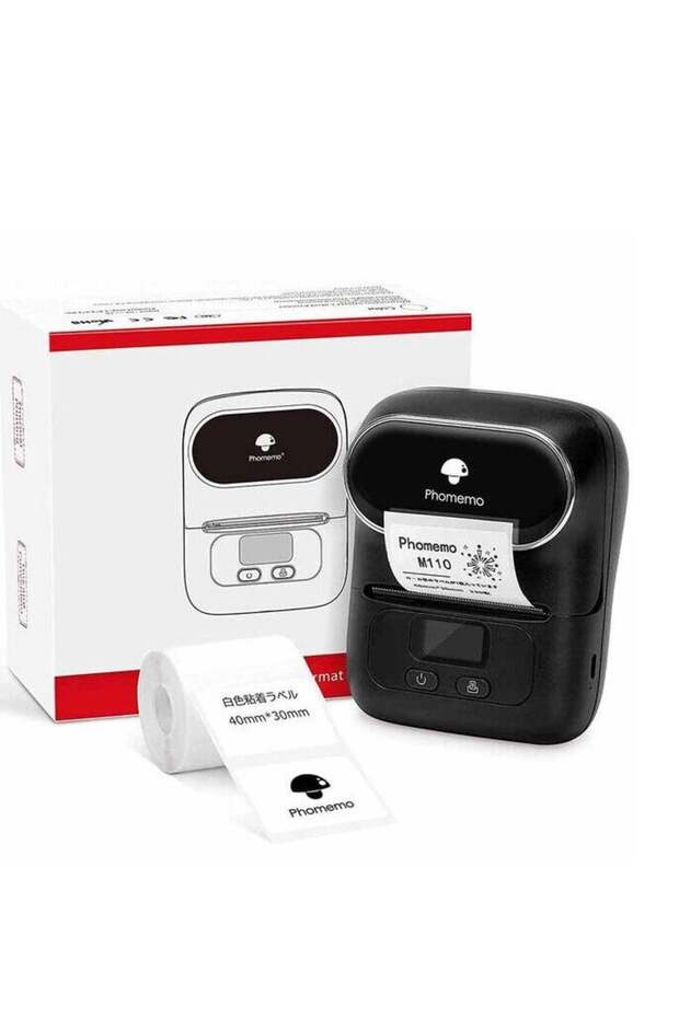 طابعة ملصقات حرارية صغيرة محمولة M110 مزودة بتقنية البلوتوث وطابعة لاسلكية - 1