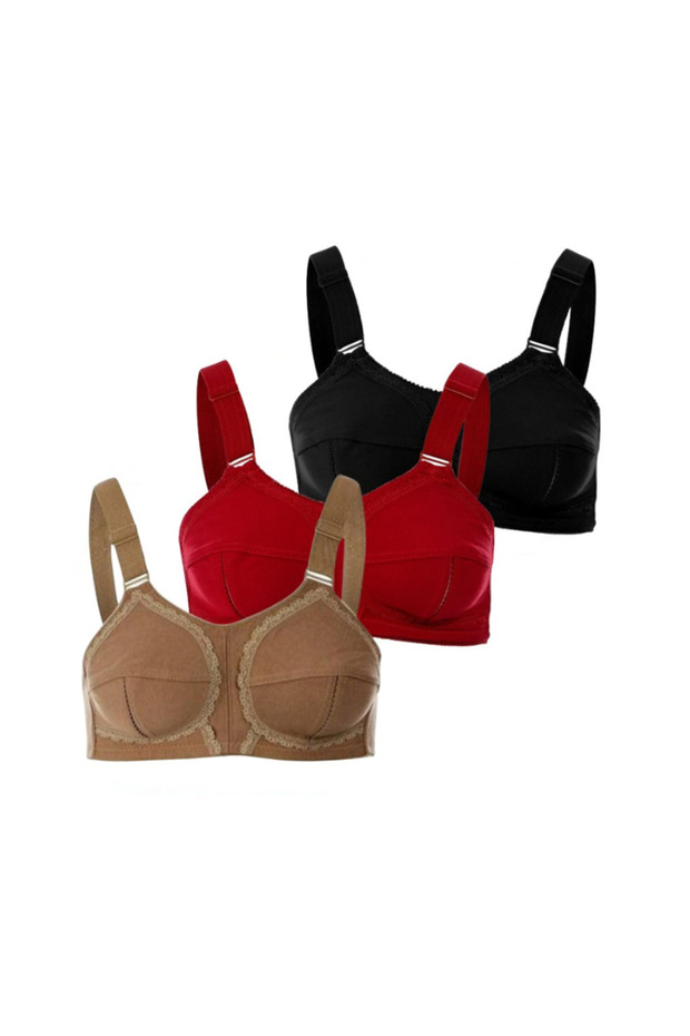 3 Unlined Cotton Bras - BR 20072