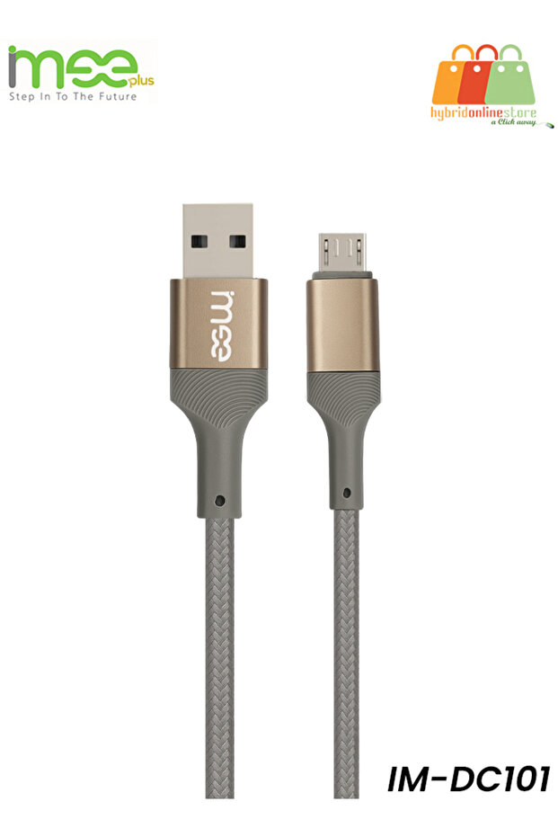 كابل بيانات Plus 3A Micro إلى USB IM-DC101 بطول 1.2 متر، سلك مضفر من النايلون المتين