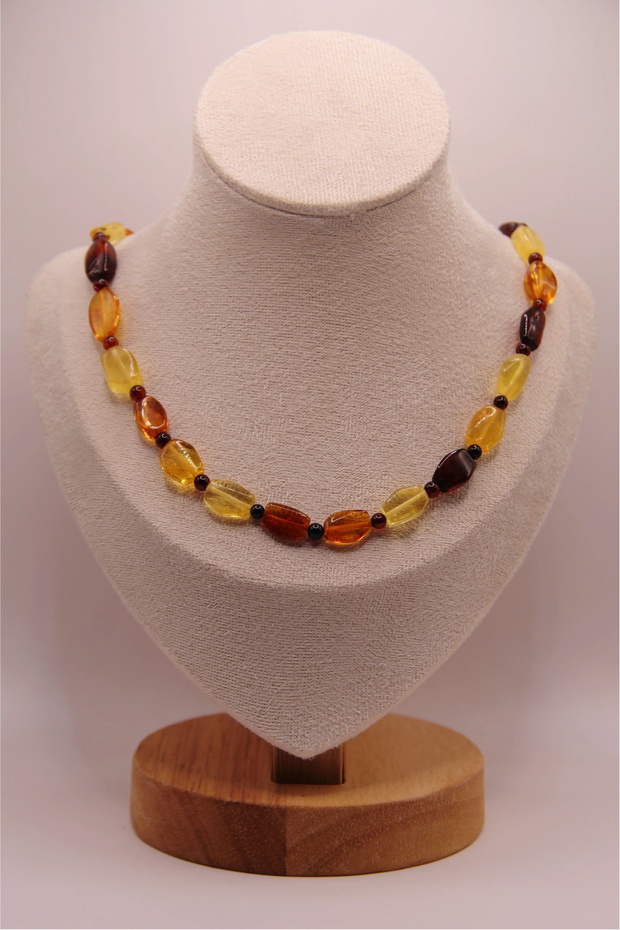 Damla Amber Adult Necklace Certified 47 cm