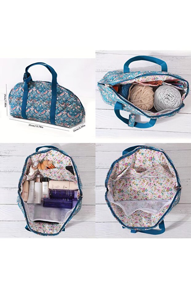 حقيبة محبوكة بنمط الرقع - 4