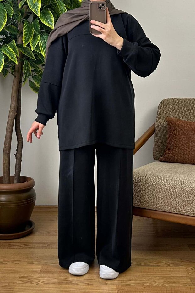 Kalın Soft Kumaş Oversize Takım - 1