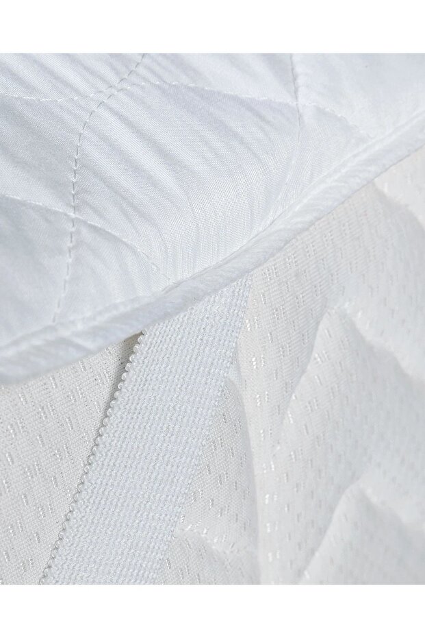 Eleta Kapitoneli Tek Kişilik Yatak Alezi - Beyaz - 2