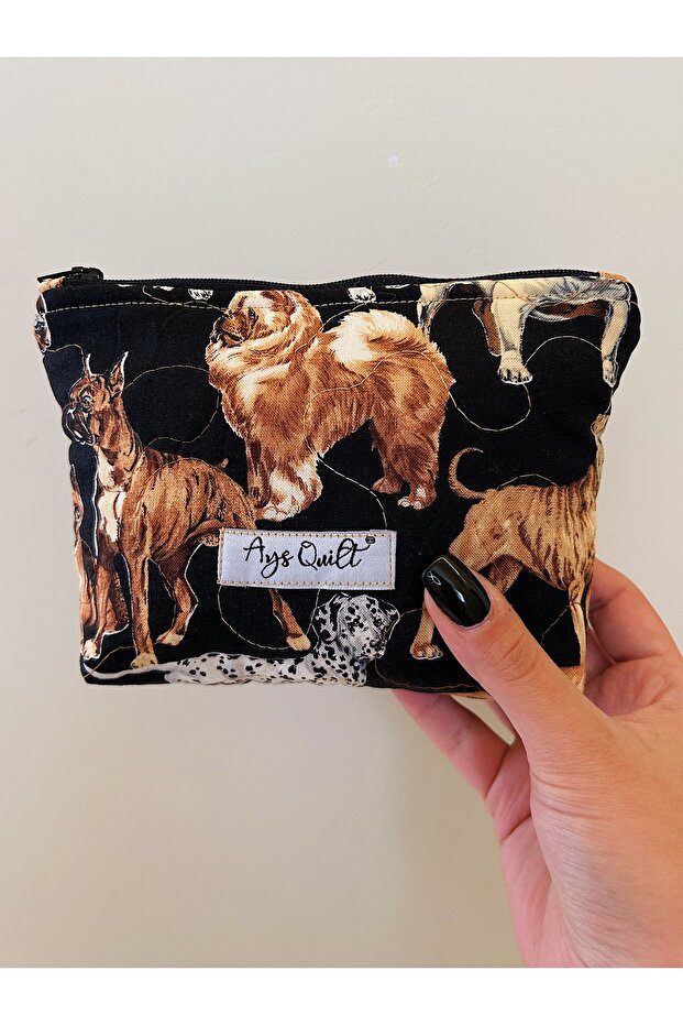 Dog Patterned Makeup Bag - 3