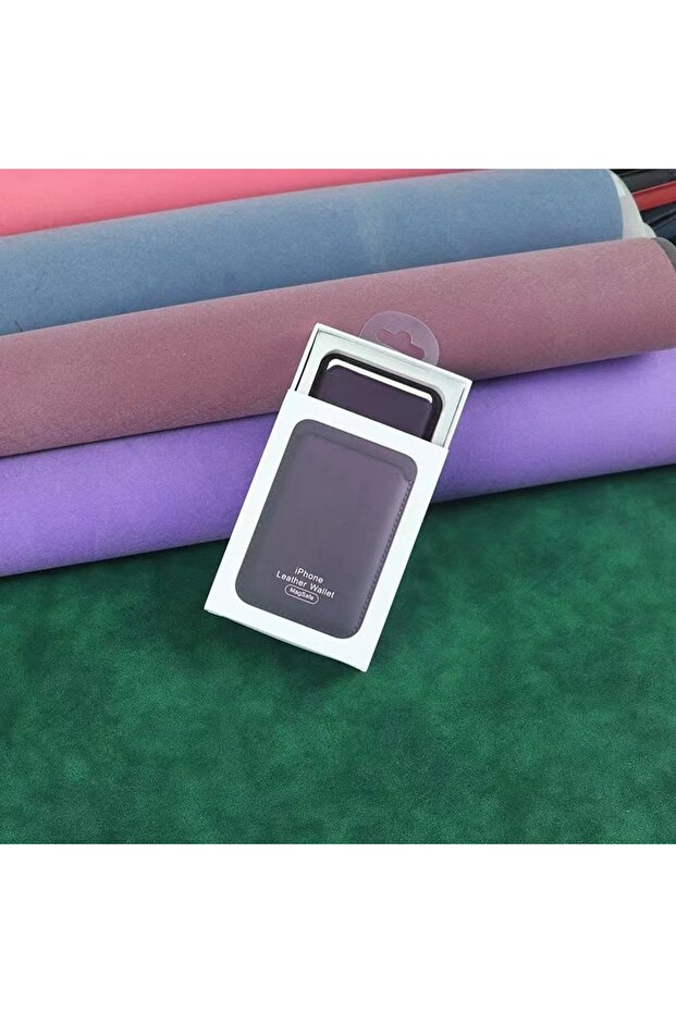 HYPERSOFT İphone 11-12-13-14-15-16-17 Serileri ile Uyumlu Magsafe Özellikli Mıknatıslı Deri Cüzdan Kartlık