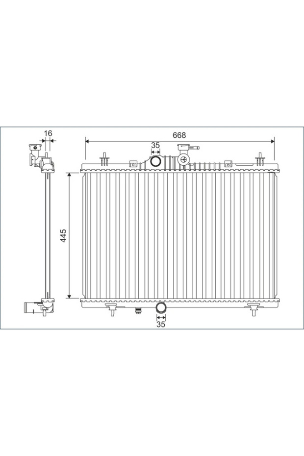 Engine Cooling Radiator Renault Koleos 1