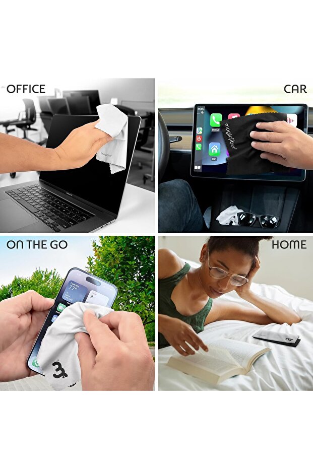 مناديل تنظيف من الألياف الدقيقة - عبوة من 30 قطعة - 5