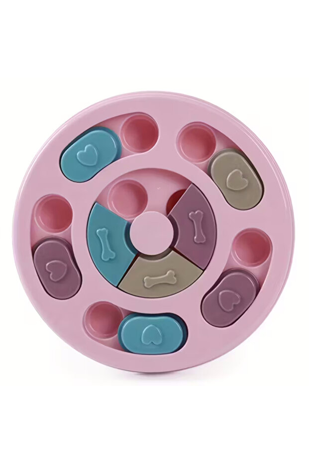 Intelligence-Enhancing Slow Feeder Bowl for Dogs – Interactive Food Puzzle Toy Pink