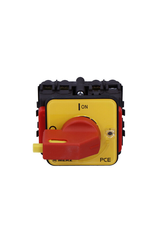 Cam switch 01 16A 3P panel mounted, small red knob, 1 x padlock IP55 - 3
