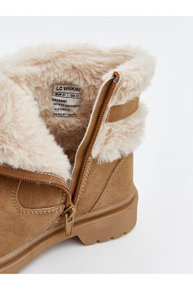 LCW STEPS Kahverengi Süet Görünümlü Kız Bebek Bot - 7