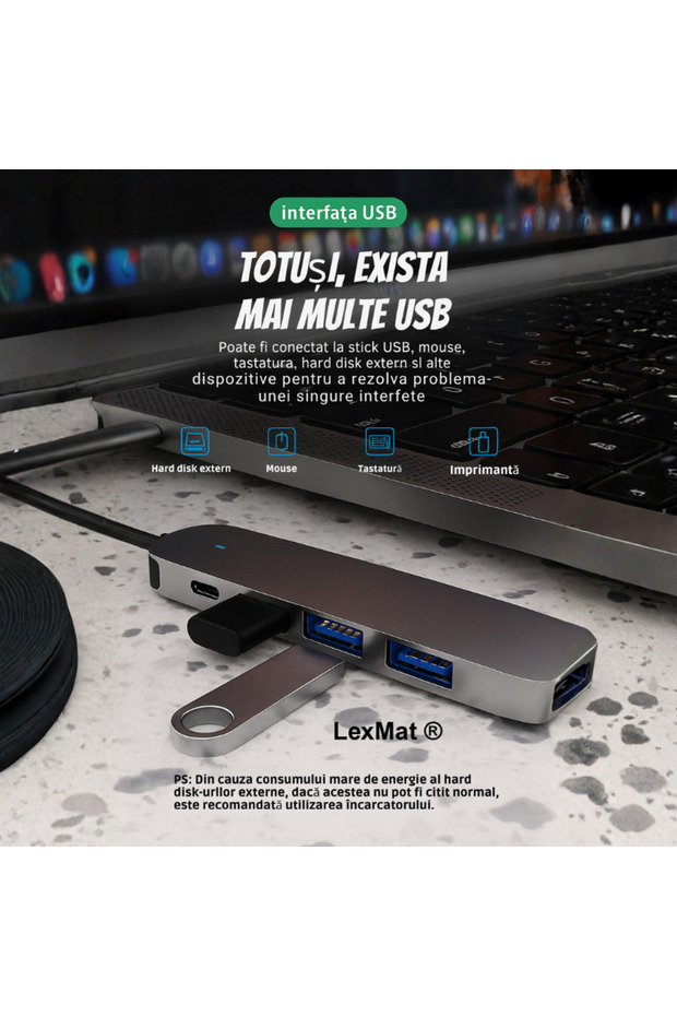 Hub 4 in 1 USB C Adapter Multiport ® - 7