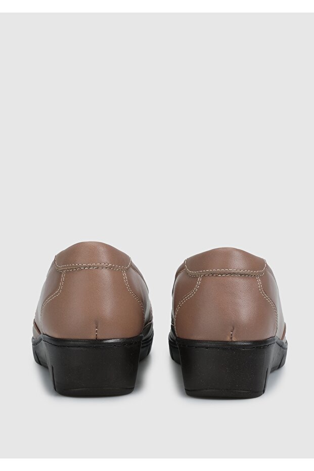 Vizon Deri Kadın Sneaker - 4