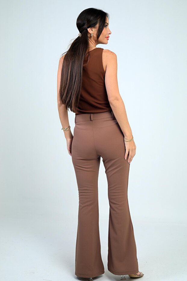 Kadın İspanyol Paça Pantolon - 5