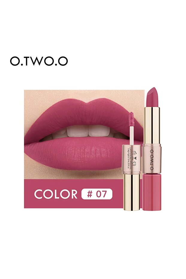 2-in-1 Matte Liquid Lipstick- High Pigmented Long Lasting Lipstick (Color #7)