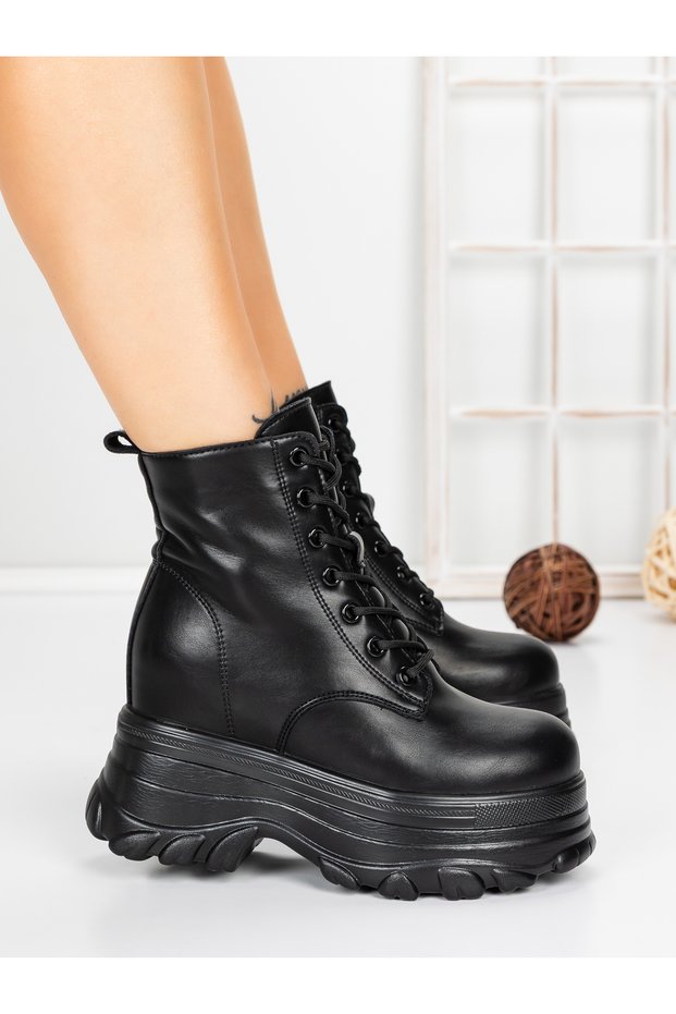 Ghete Dama cu Platforma 58WL31 Negru