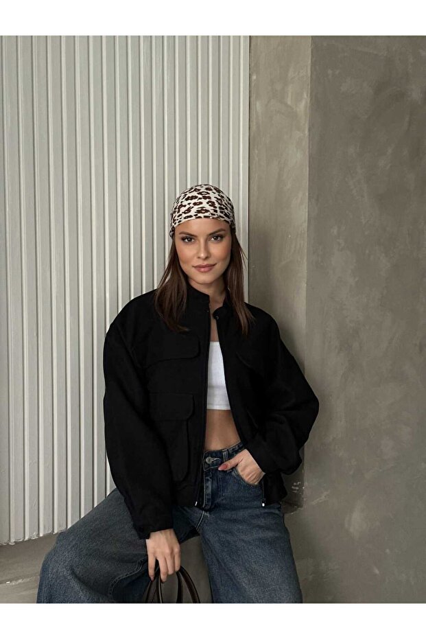 معطف مبطن بجيب مزدوج و4 أكمام - 1