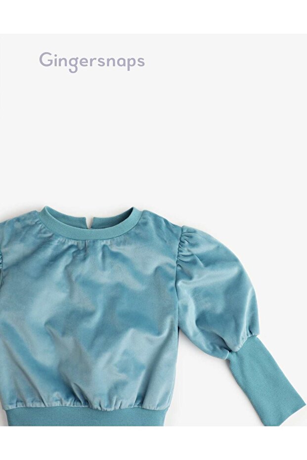 بلوزة ملائمة بأكمام منتفخة - 3