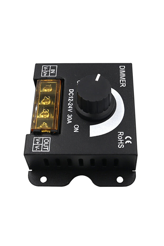 DC 12V-24V LED Dimmer Switch 30A LED Monochrome Controller PWM Digital Stepless Dimming for Lamp ... - 4