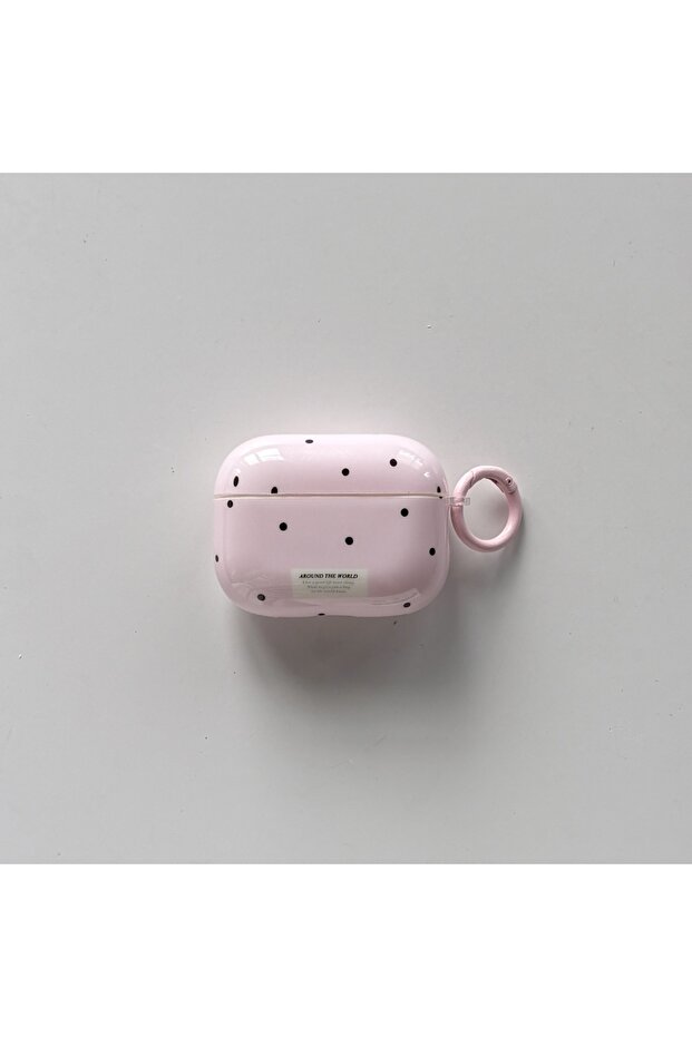 غطاء حماية لسماعات الأذن AirPods Pro 2، وردي بسيط وأنيق، وردي وأخضر، منقط، بلون سادة