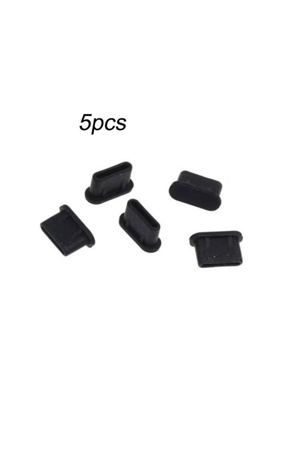 5pc black 1/20/50/200pcs Type-C Silicone Dust Plugs Phone USB Charging Port Protector Cover Type C A