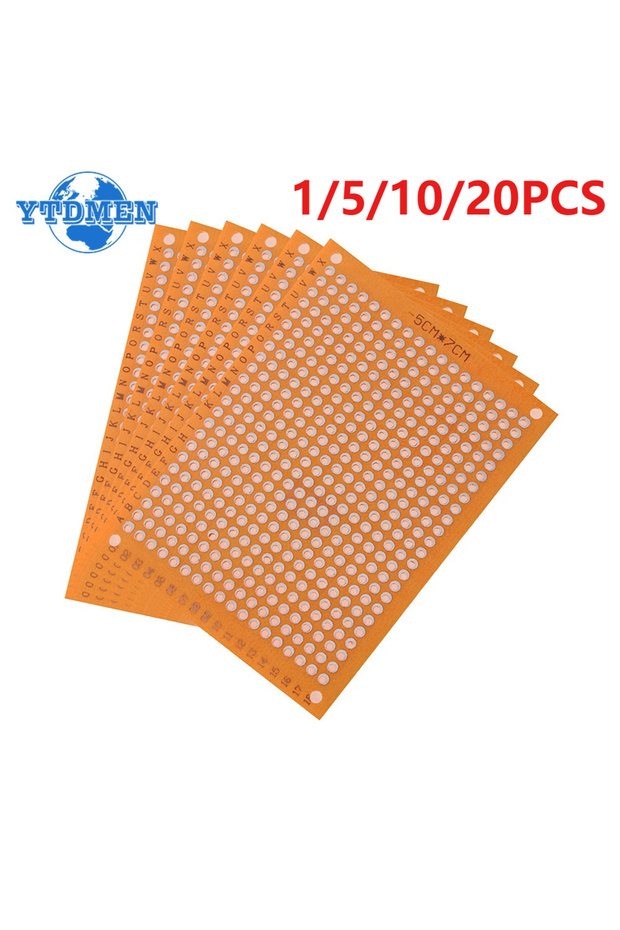 YTDMEN 10PCS 1-20pcs 5x7cm PCB Universal Board Single Sided Protoboard 5*7CM PCB Boards Prototype Pe