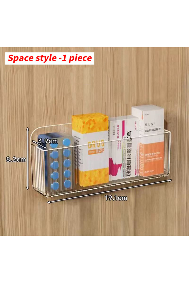Space style 1 piece - Multi functional wall mounted storage box - suitable for storing daily medicin
