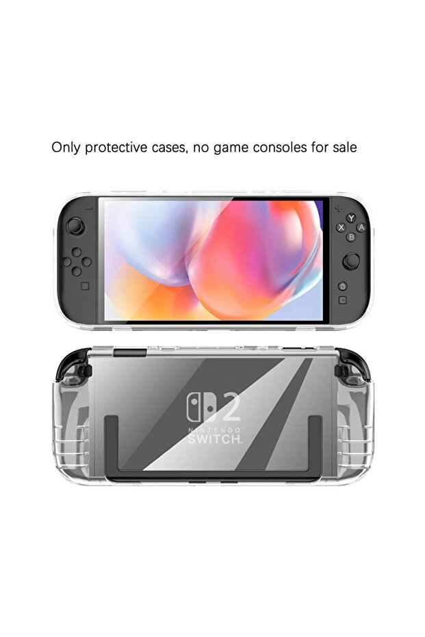 جراب شفاف من مادة TPU لجهاز NS Switch 2 جراب ناعم وشفاف لجهاز NS Switch 2 2025 Gaming A
