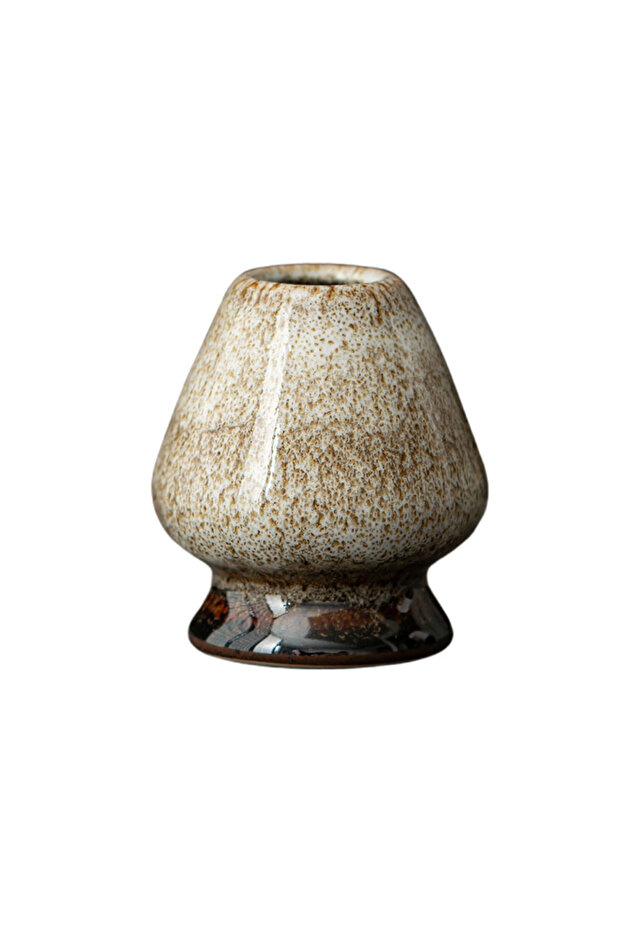 Kiln Turning Brown 1PCS Ceramic Matcha Green Tea Chasen Holder Stand Bowl Bamboo Whisk Grinder Brush