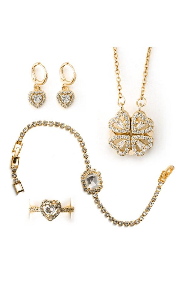 "Kadınıma" Yonca Kolye Hediye Seti - 5