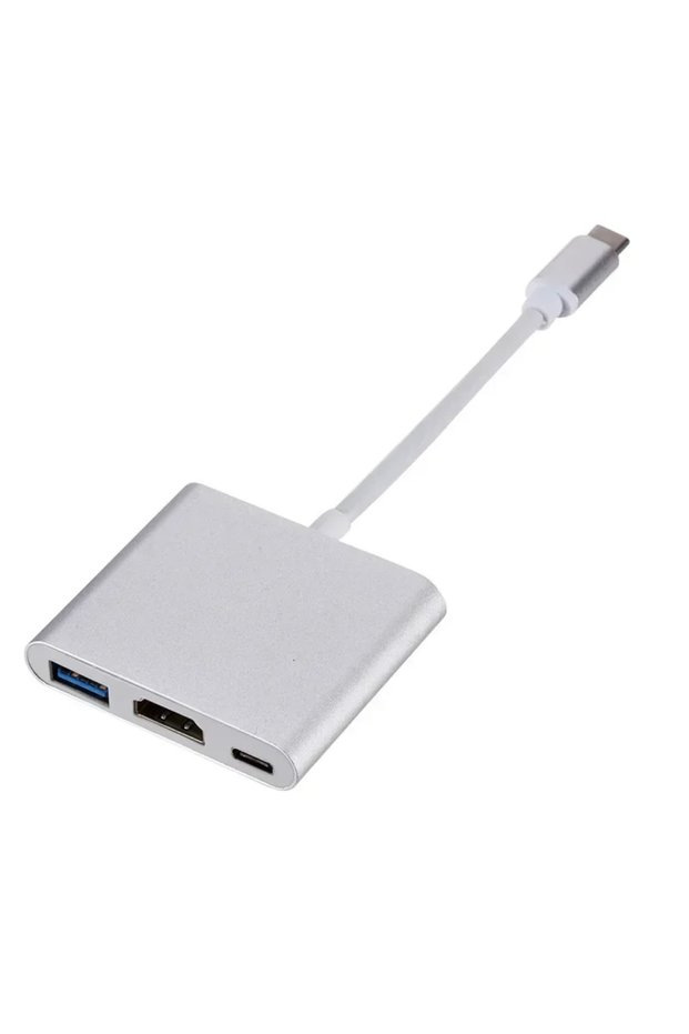 sliver 3 in 1 Usb Hub USB C to HD Splitter HUB Type-c to HDMI-compatible USB3.0 Docking Station For