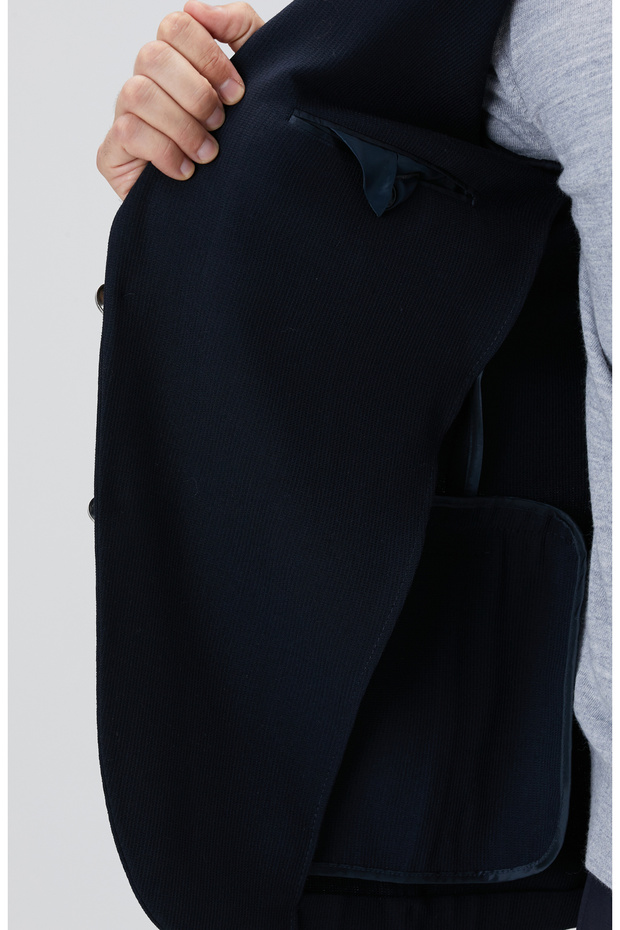 Siyah Armürlü Blazer Ceket - 8