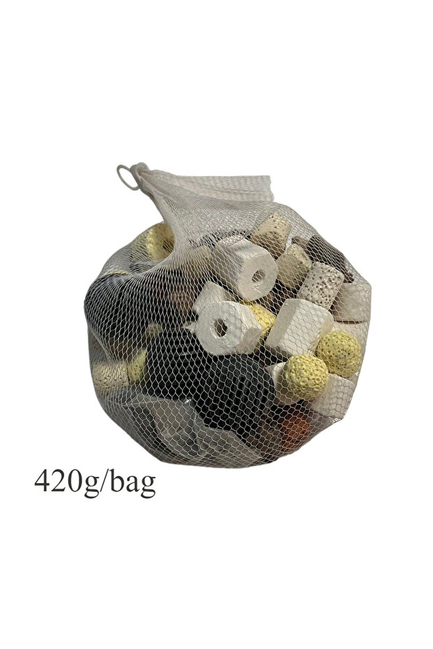 420g bag 420g Premium Aquarium Filter Media in Mesh Bag with Ceramic Rings, Activated Carbon, Etc. E