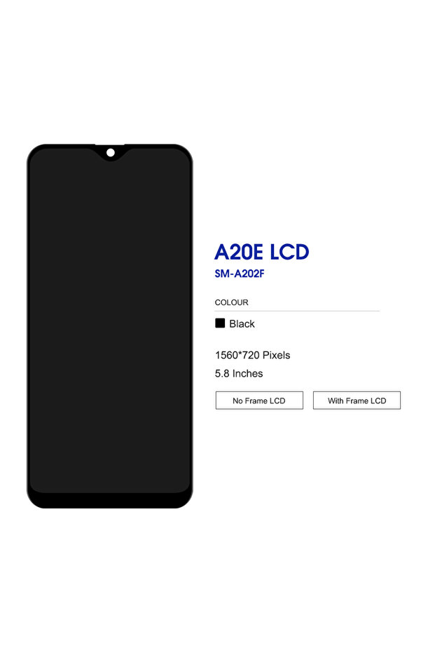 Black With Frame For A20e A202 A202F 5.8'' LCD Screen with Touch Digitizer Assembly And Frame - Dis - 2
