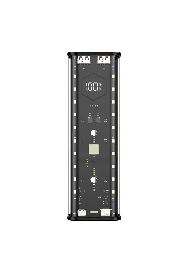 حافظات بنك الطاقة السوداء 4*21700 صندوق تخزين البطارية ضوء ليلي شحن USB مزدوج DIY غلاف لهاتف iPhone