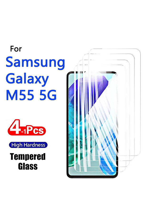 Galaxy M55 2pcs HD 1-4PCS Screen Protector For M55 5G Tempered Glass Crystal 9H High Aluminum Anti