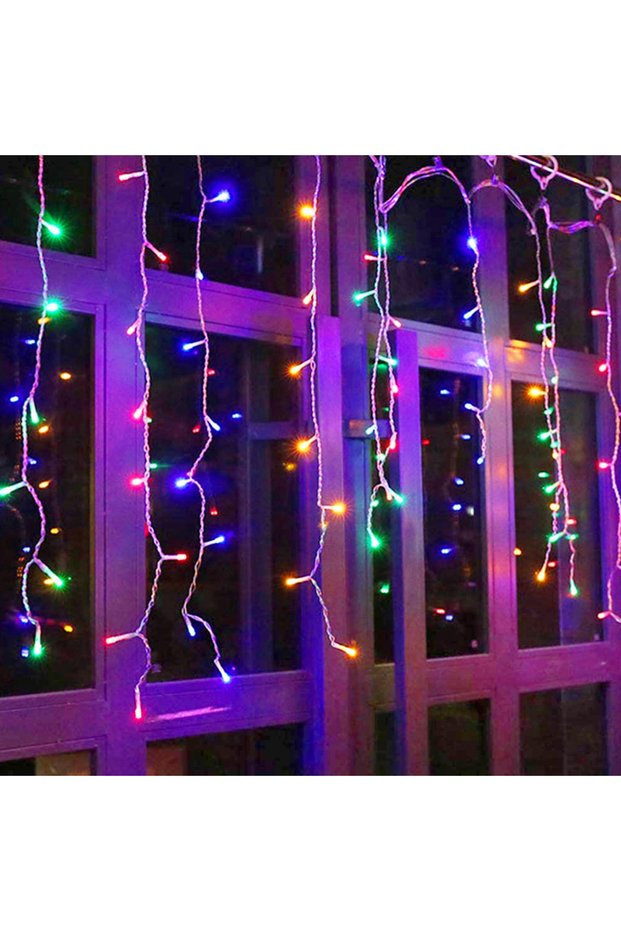 RGB 5M LED Curtain Icicle String lights Christmas Garland Faiy Light Droop 0.4-0.6m Xmas Garden Stre
