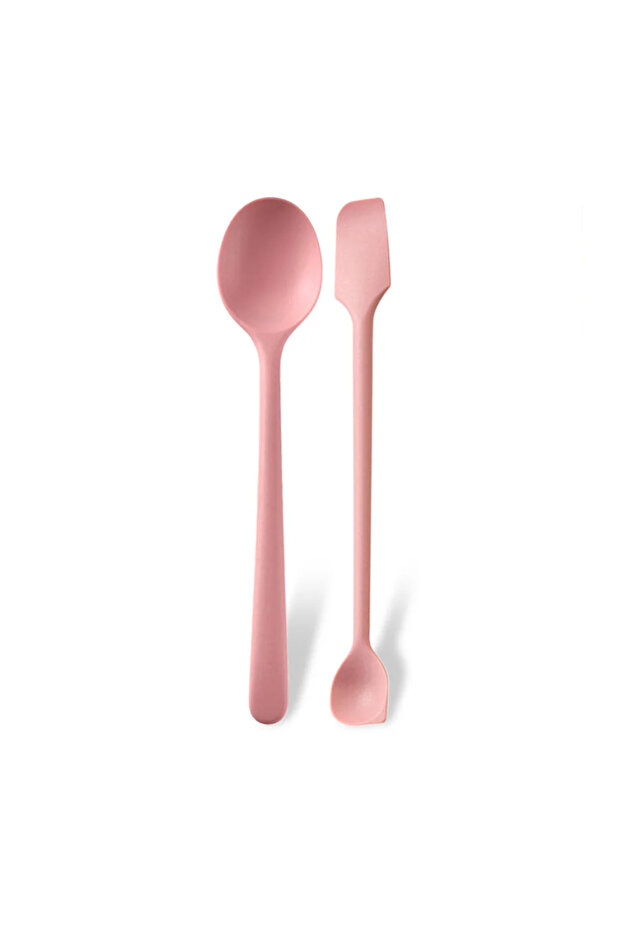2Pcs Pink 2/8Pcs Silicone Spoon Small Spoon Jam Spoon Heat Resistant Easy To Clean Non-stick Rice Sp