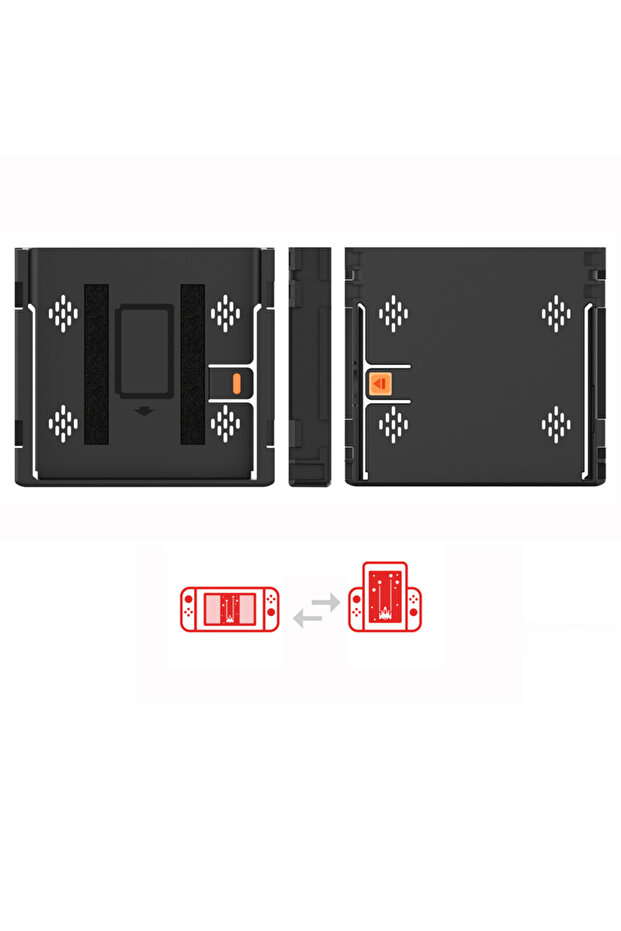 مقبض قابل للطي بحامل عمودي أسود لوحدة تحكم الألعاب المحمولة NS Switch/OLED - 6