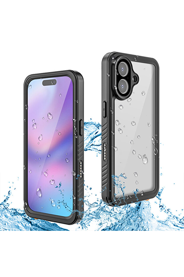 جراب وحزام لهاتف iPhone 17 Pro Max باللون الأسود من Shellbox جراب هاتف مطور مقاوم للماء لهاتف iPhone 17 Pro Max/17