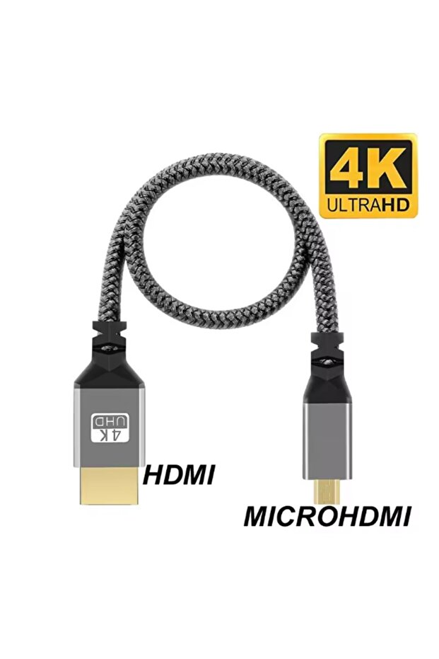 0.3m Micro HDMI 0.3m Nylon Braid HD Micro to HDMI HDTV Cable Micro HDMI to HDMI-compatible 4K/60Hz 3