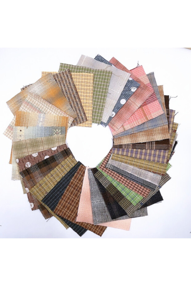 10CM 255 30pcs Cotton Yarn Dyed Japanese Sewing Fabric Craft Patchwork Quilting Material Accessorie