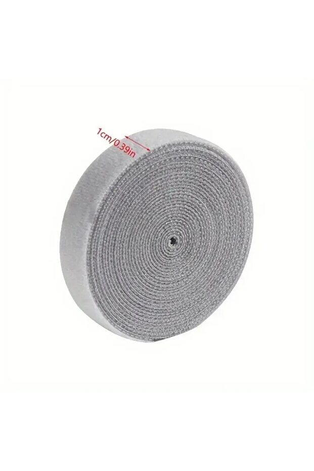 5M grey Cable Organizer for Cable Management: 1/5M Wire Winder Tape for Earphones, Mouse Cords, and