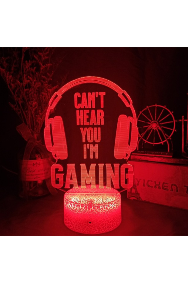 USB Plug dark blue 7 Color Black base 3D LED Gaming Party Setup Lamp Gaming Room Lamp Decoration USB