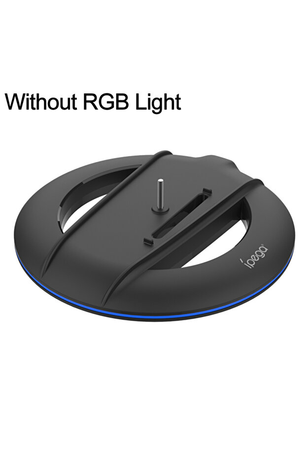 حامل تبريد عمودي أسود بدون RGB مع إضاءة RGB لجهاز PS5 Slim Disc/الإصدار الرقمي
