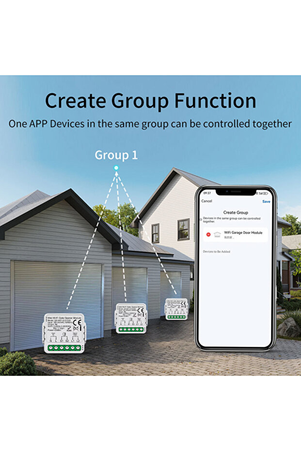 Tuya Smart Garage Door Switch Module Wifi 100-240V Gate Opener Controller for Alexa Google Home A... - 6