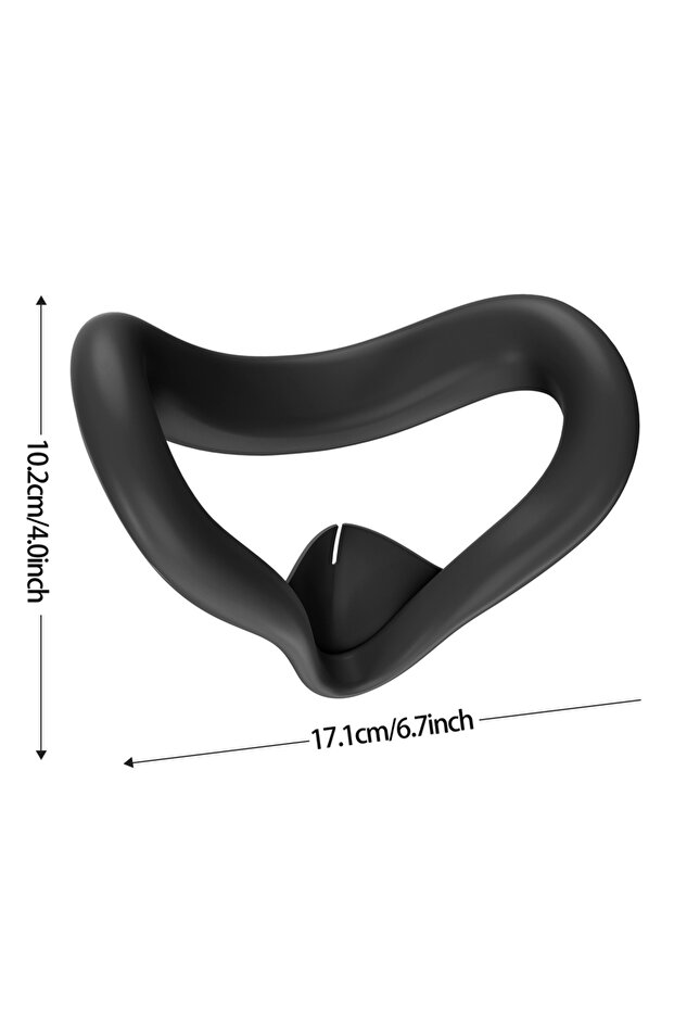 غطاء حماية بديل لجهاز quest 3S باللون الأسود لجهاز Meta Quest 2/Oculus Quest 3/Quest 3S، غطاء حماية بديل من السيليكون للعين C