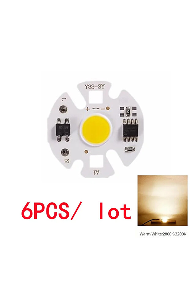 3W 220 V Warm 10PCS Y32 12W Driver Free Use LED COB Lamp Chip Bulb Real Power Input for Outdoor LED